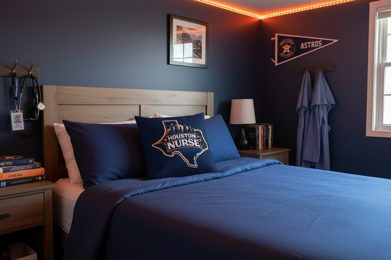 HTX Nurse Decorative Pillow - Navy