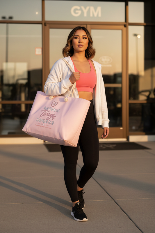 Saving Tiny Humans Pink Travel Tote