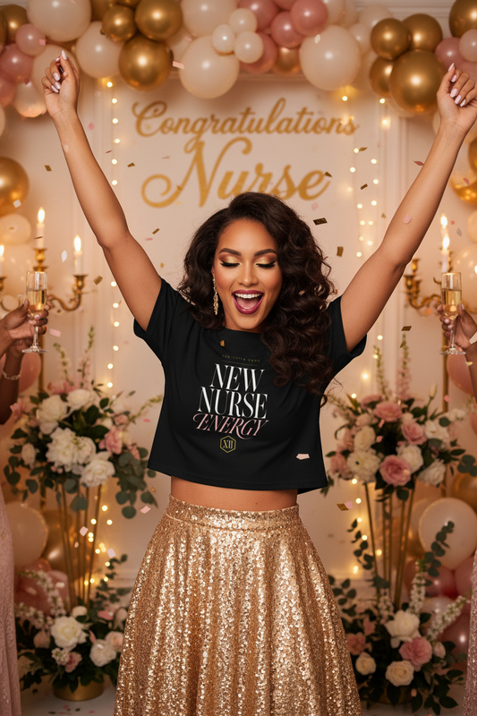 NEW NURSE ENERGY WOMEN’S CROP TEE | XII