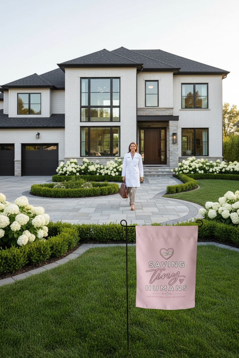 Tiny Humans Garden Flag