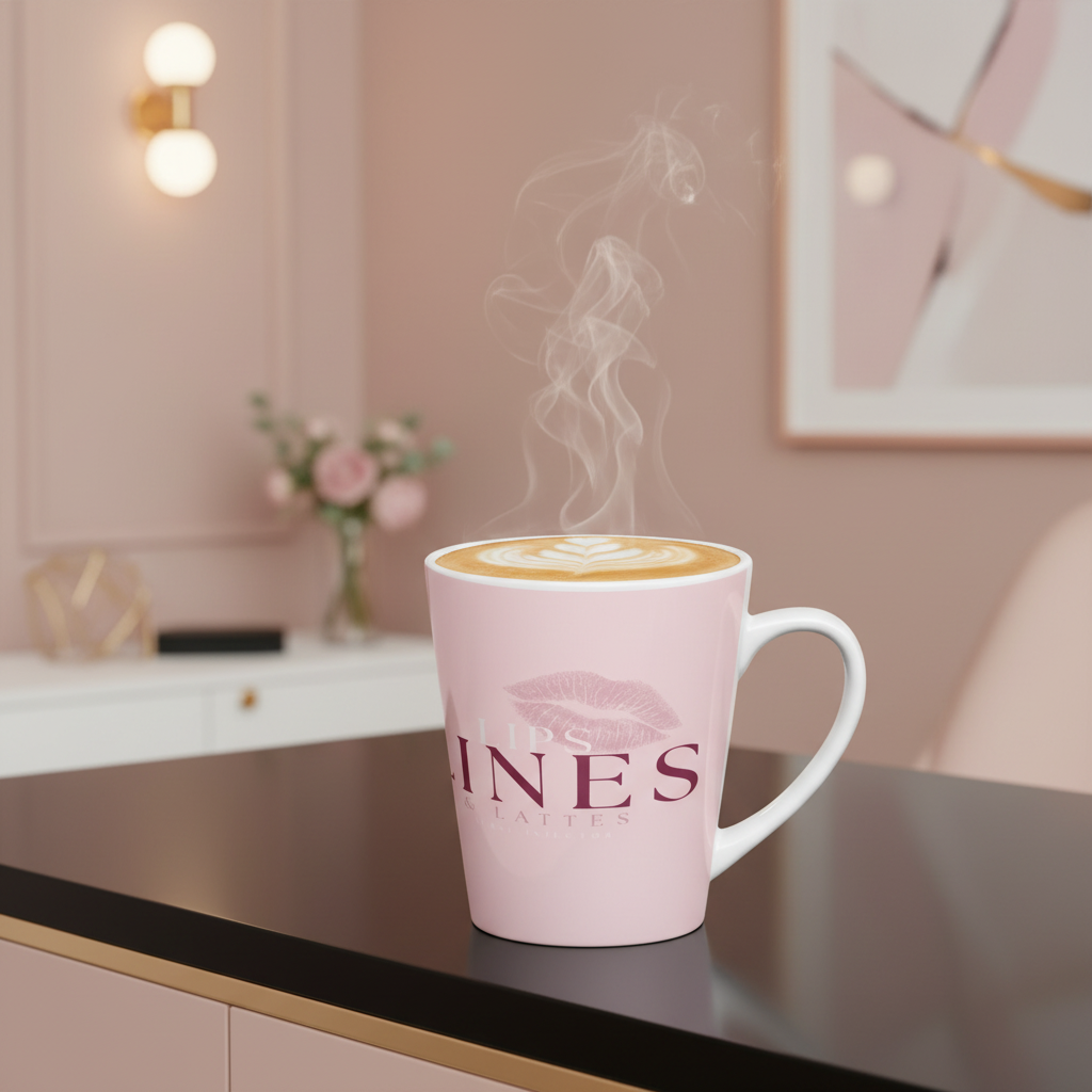Lips, Lines & Lattes Latte Mug | XII