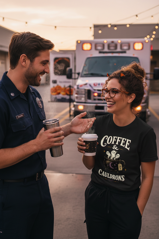 ☕ Coffee & Cauldrons Tee