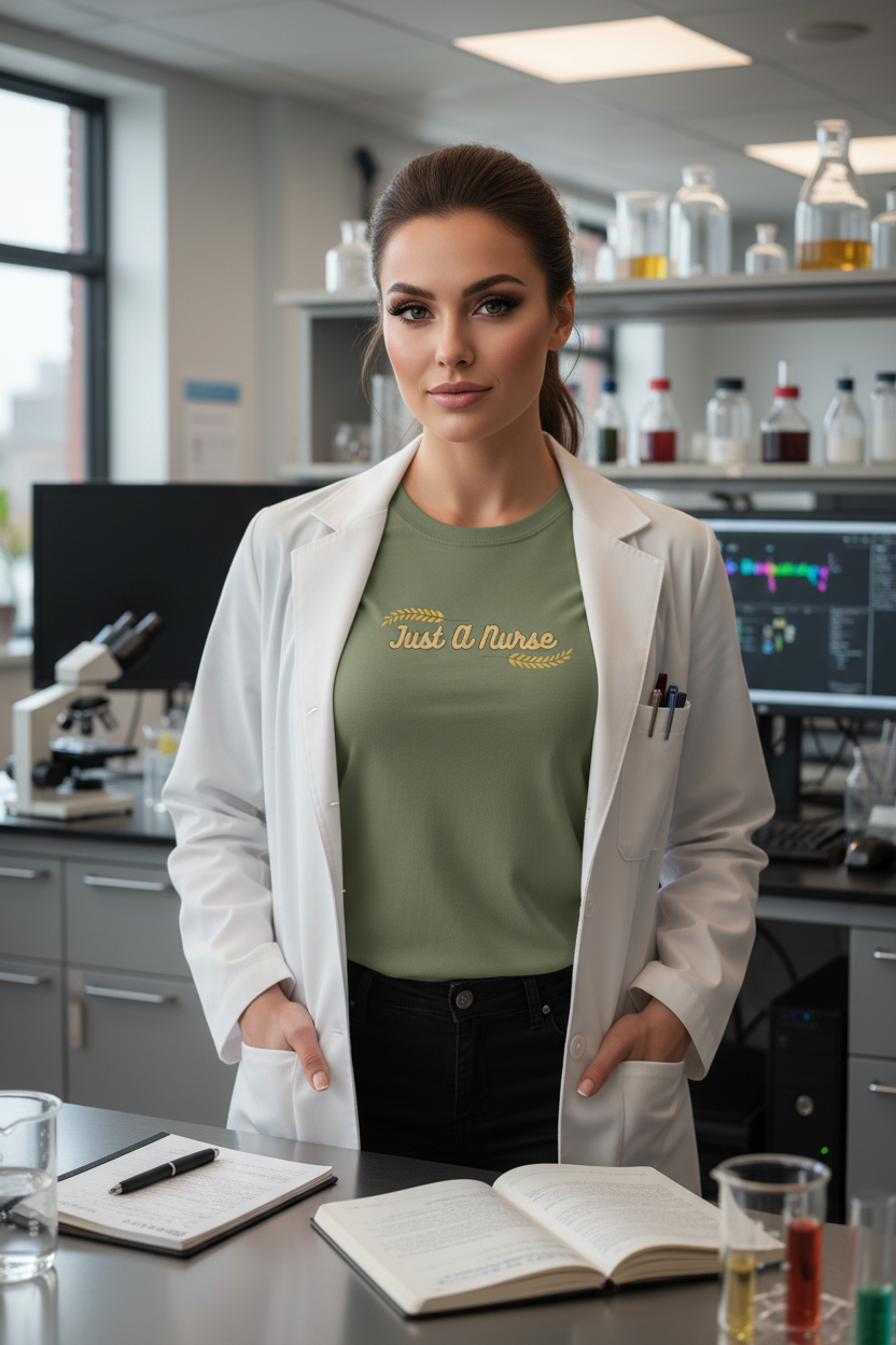 Just A Nurse Wheat Tee | XII