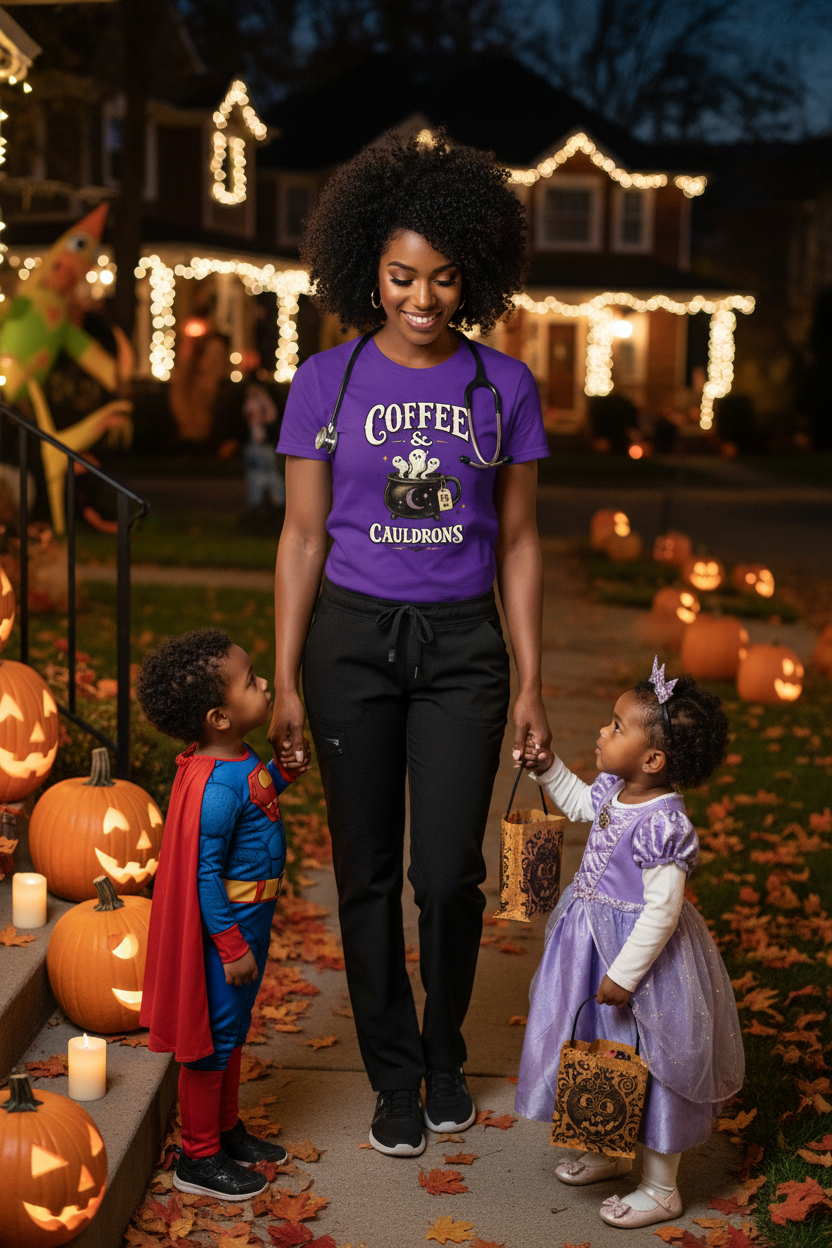 ☕ Coffee & Cauldrons Tee