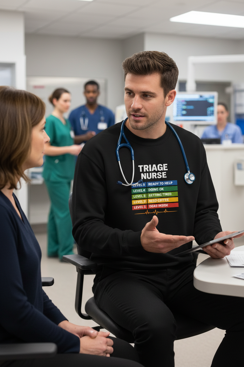 Triage Nurse Mood Crewneck | XII