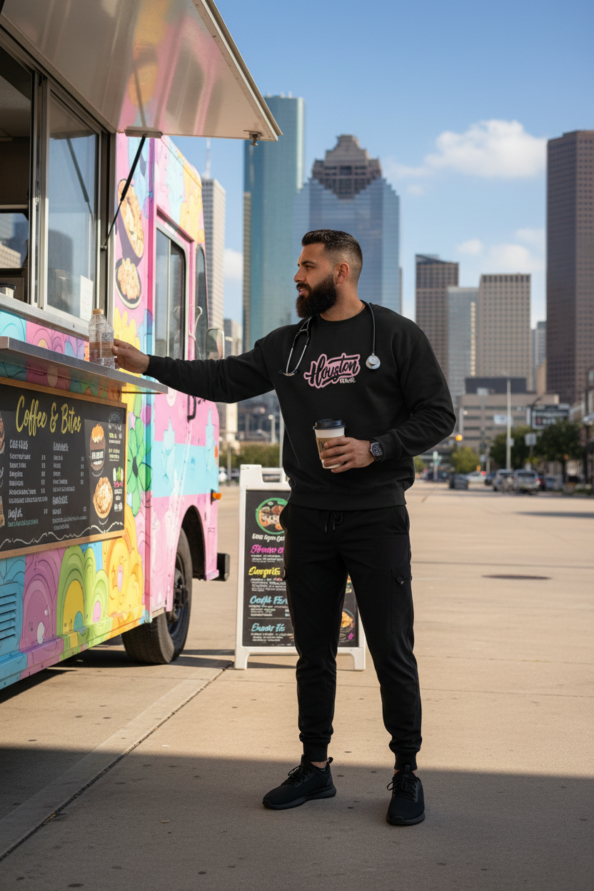 Houston Nurse Graffiti Crewneck | XII