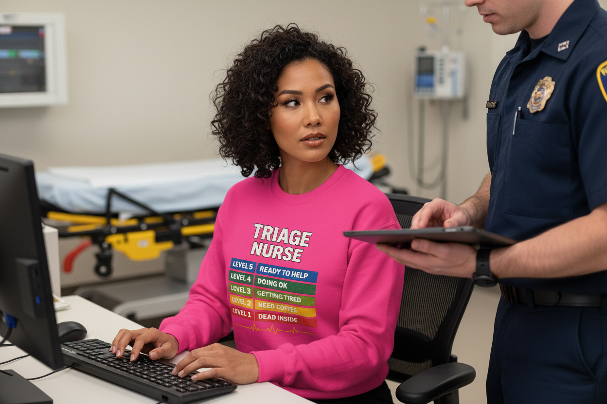 Triage Nurse Mood Crewneck