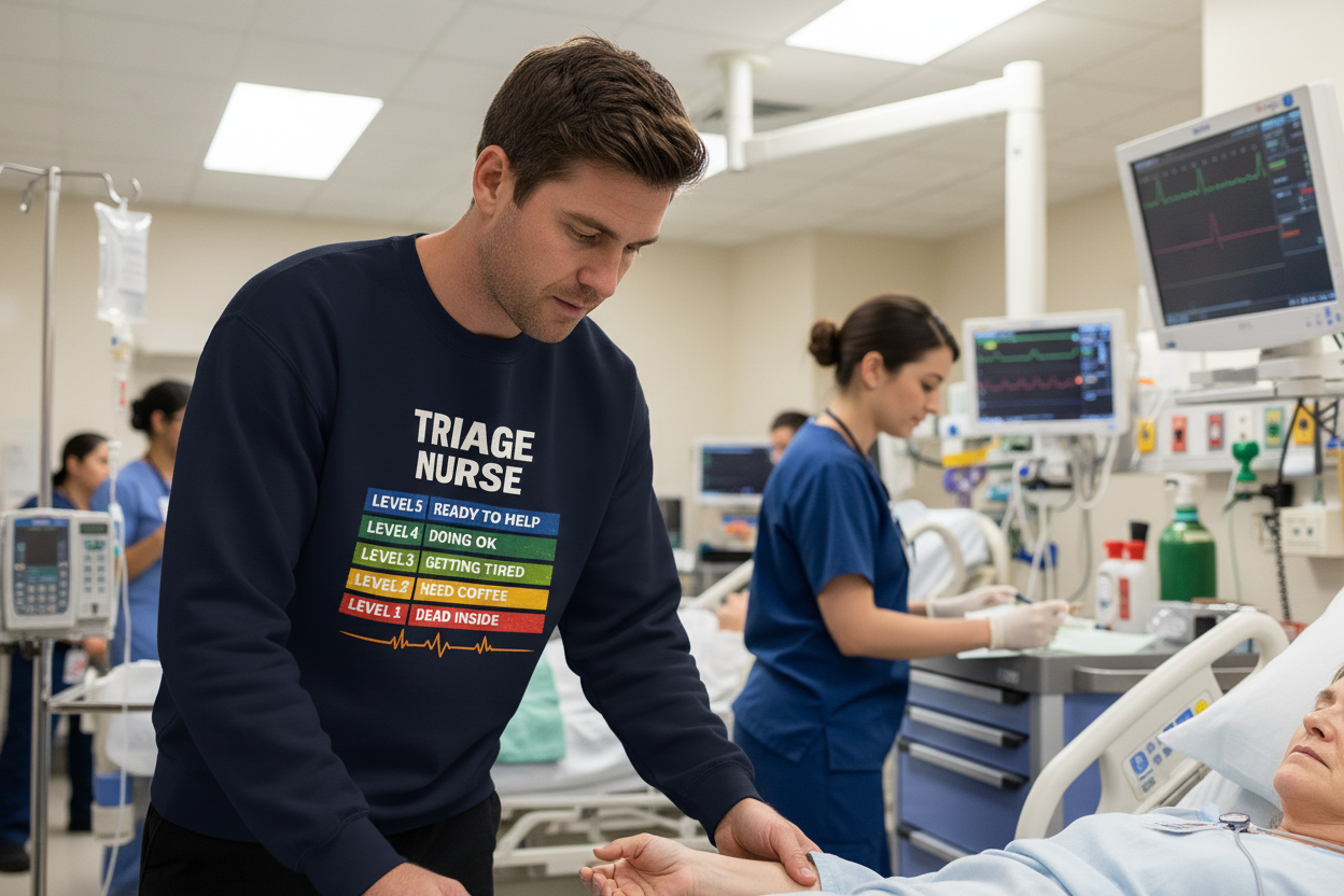 Triage Nurse Mood Crewneck