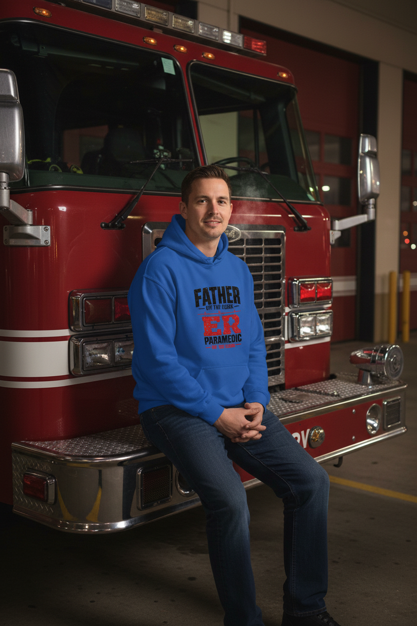 Father Off the Clock. Paramedic On The Clock Hoodie | Father's Day Collection