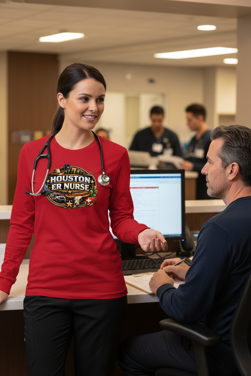Houston ER Nurse (Pride) Long Sleeve